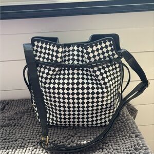 EUC Ashneil Black & White Checkered Bag